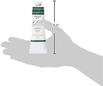 M. Graham & Co. 22-195 M. Graham 2-Ounce Tube Acrylic Paint, Viridian Hue