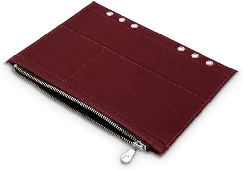 Wanderings 6-Ring Zipper Pocket for A5 Size Binder Planners - 5.9" x 8.25" / - Durable 100% Cotton Fabric - Planner Accessories Case for Refillable Planners - Compatible with Filofax