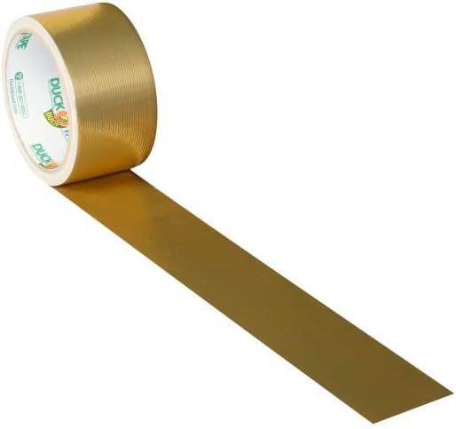Duck Brand 280748 Color Duct Tape, Metallic Gold, 1.88 Inches x 10 Yards Each Roll, 3 Rolls