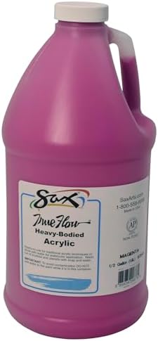 Sax True Flow Heavy Body Acrylic Paint, 1/2 Gallon, Magenta - 408508, 64 Fl Oz (Pack of 1)
