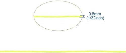 100 Yards 0.8mm Braided Nylon Crafting Thread Chinese Knotting Beading String Macrame Cord Rope for Necklace Bracelet Jewelry Craft Making, Yellow