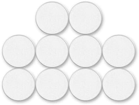 Blank Coins for Laser Engraving Blank Challenge Coins Bulk, Zinc Alloy Engraving Coin Blanks, Metal Stamping Blanks 40mm Diameter with Plastic case for DIY Crafts (Silver-10pcs)