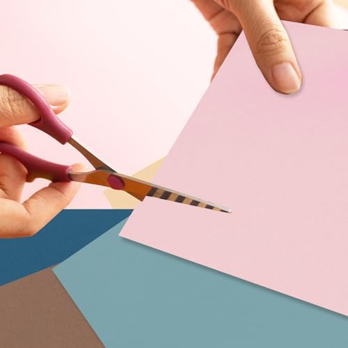Whaline 50 Sheets 8.5 x 11 Inch Assorted Modern Brown Boho Morandi Colored Card Stock Paper 5 Rainbow Colors Solid Core Scrapbook Paper for Print DIY Arts Crafts Making Supplies, 65Lb