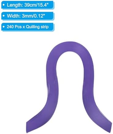 PATIKIL 240pcs Quilling Strips Paper, 3mm x 39cm Origami Paper Quilling Kits for Adults Beginner Art DIY Craft Christmas, Dark Purple