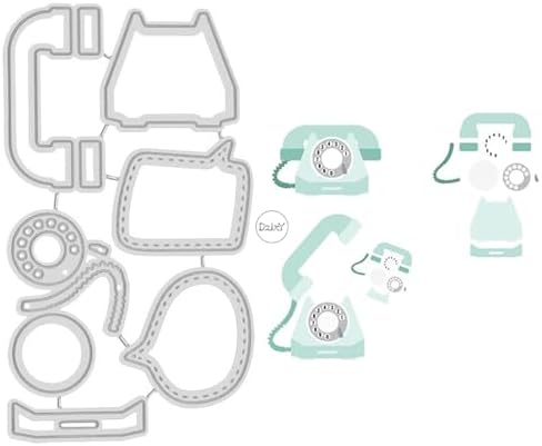 Patchwork Telephone Metal Cutting Dies for Card Making