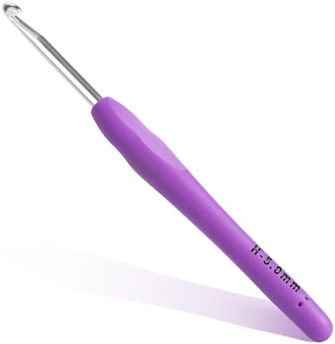 5mm Crochet Hook, Ergonomic Soft Handle for Arthritic Beginners Knitting