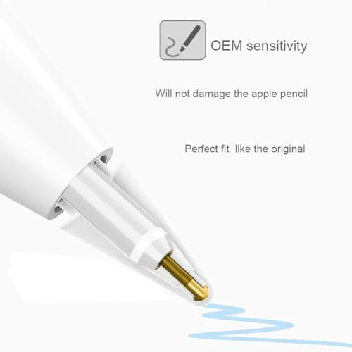 Replacement Tips for Pencil 1st Generation/ 2nd Generation/Pro Tips, iPencil Nibs Accessories for Apple Pen 1/2 Gen(16 Pack)
