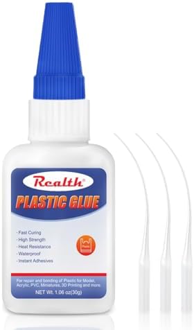 Super Glue for Plastic 30g, Fast Drying, with Anti-Clog Cap