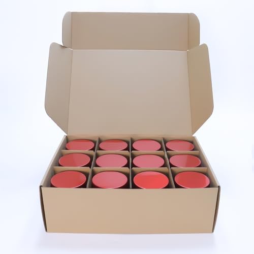 HOMAMAMOON 24 Pcs 8oz Candle Tins with Lids Bulk, Drak Red Metal Candle Jars for Making Candles, Shatterproof Empty Candle Containers & Vessels for DIY Travel & Small Business