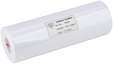 Simthread Fusible Tear Away Stabilizer Backing - 1.8 Ounces Medium Weight 12" x 20M/Roll (21.8Y) for Machine Embroidery