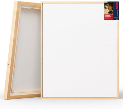 HANSILK 1pk Framed Canvas Wall Art - Mother's Day Gifts, 16x20 Inch Blank Canvas with Wood Frame | DIY Custom Painting Kit for Couples, Home Décor & Romantic Handmade Crafts