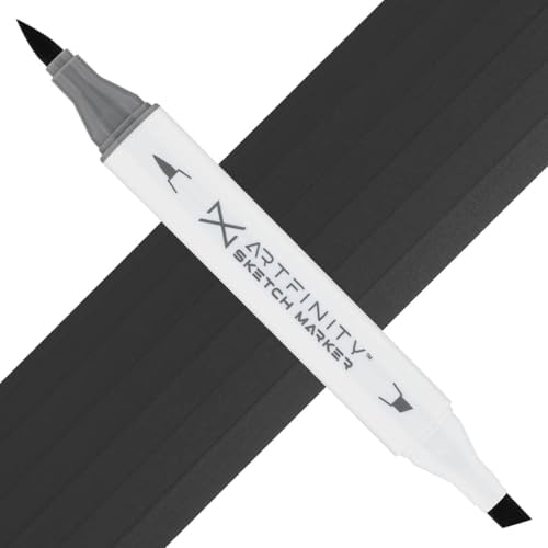 Artfinity Sketch Markers - Neutral Gray 8 NG8, Vibrant, Professional, Dye-Based Alcohol Markers for Artists, Drawing, Travel, & More