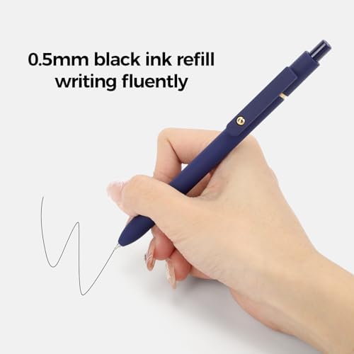 Ddaowanx Gel Pens Set,12 Pcs 0.5mm Retractable Quick Dry Black Ink Pens | Fine Point Smooth Writing Pens for Journaling and Planner,Cute Desk Accessories Office&School Supplies,Gifts for Women