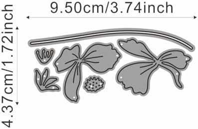 Scrapbooking Die-Cuts, Layer Frame Net Set Metal Cutting Dies for Card Making, Paper Craft Template, Background Embossing Stencils, DIY Album Décor (Flower-9.5x4.4cm)