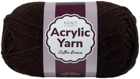 Craft County Medium 4 Acrylic Yarn – 200 Yards of Super Vibrant Yarn for Blankets, Scarves, Hats, & More!
