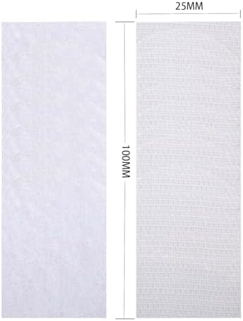 Melsan 1x4 inch Self Adhesive Hook and Loop Strips - 15 Sets - White Sticky Back Tape Fastener, Heavy Duty Mounting Strips for Home or Office Use - Instead of Holes and Screws