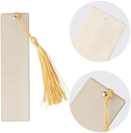 Blank Wooden Gift Tags Labels 10pcs Blank Wood Ornaments, 4.7X1.26in Used for Painting and Decoration DIY Technology, Hanging skrnrhrery