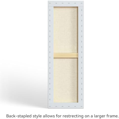 PHOENIX 12x36 Inch 3 Pack Gallery Canvas - 1.5 in Thick Extra Large Skinny Canvases for Painting - Deep Edge 100% Cotton 11 Oz. Gesso Primed White Blank Professional Canvas Oil & Acrylic Paints