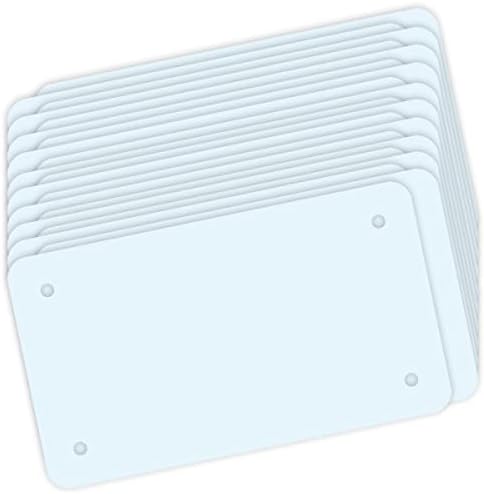 4" x 7" White Motorcycle Vanity Plate Blanks, 20-Pack