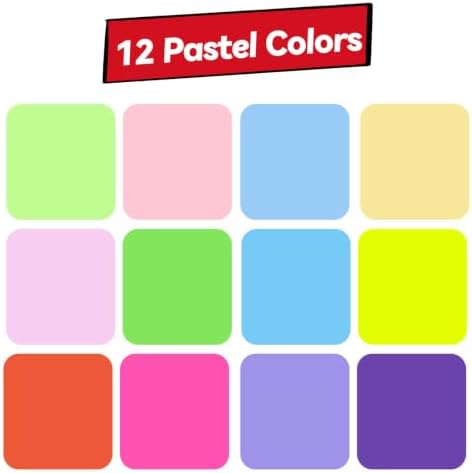 Coogert 12 Pastel Colors Jumbo Poster Markers, 15MM Thick Permanent Acrylic Graffiti Markers, Wide Tip Paint Marker for Canvas, Posters Board, Fabric, Window, Wood,Teachers,Banner painting supplies