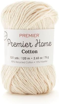 Premier Home Cotton Yarn 2-Pack Bundle with Bella's Crafts Stitch Markers (Cream)