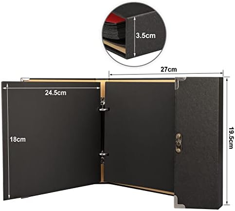 Firbon Scrapbook Album, DIY Photo Album with Black Pages Memory Book