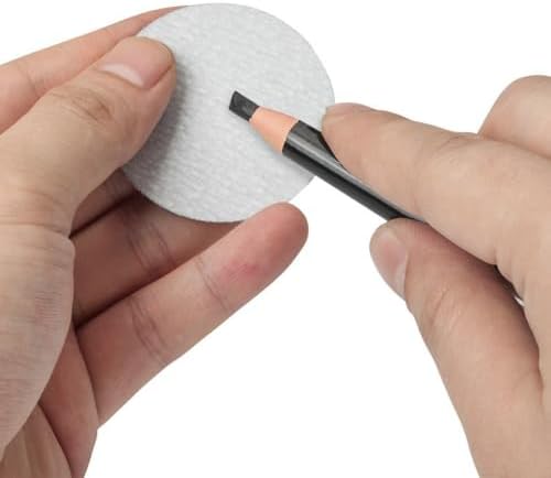 Sandpapers Sharpener - 100 Pieces Sandpaper Pads for Sketch Pencil, Crayon, Eyebrow Pencil, Charcoal Pencil Pointer for Artists and Students