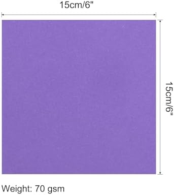 MECCANIXITY 50 Sheets Origami Paper Double Sided Deep Purple 6x6 Inch Square Sheet for Art Craft Project, Beginners, Gifts Decor