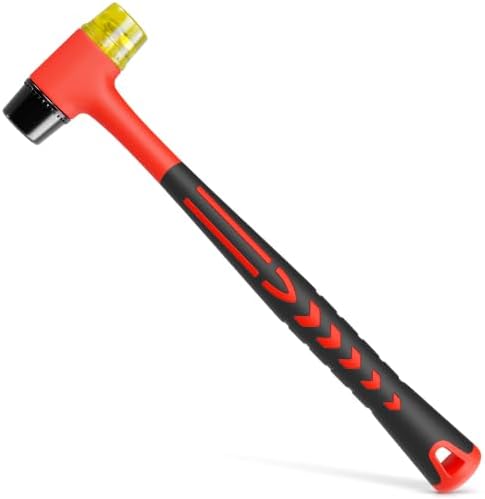 Small Rubber Mallet Hammer 1", 25mm Lightweight, Non Slip Grip 9.6 In