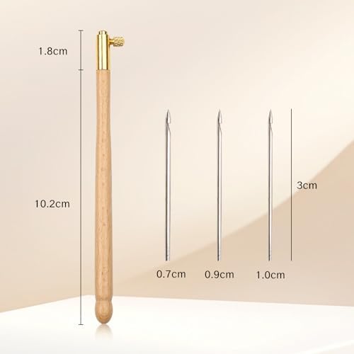 BRBASAP Tambour Embroidery Hook Needle Kit Beading Tool with 3 Needles for Beaded Designs Beadwork Sequin Crafting and Frame Work Complete Tambour Beading Kit for Beginners and Professionals