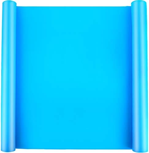 LEOBRO Silicone Mat, 23.4” x 15.6” Blue Silicone Mats for Crafts, Resin Molds, Play Dough Mat, for Resin, Clay, Paint, Arts and Crafts, 1 MM Thick