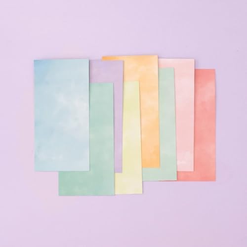 Craftelier - Watercolor Color Cardstock | Pack of Colored Cardstock | Colored Paper for Crafts, Scrapbooking, DIY Projects | 32 Sheets, Double-Sided, 5.91" x 2.95", 8.47oz