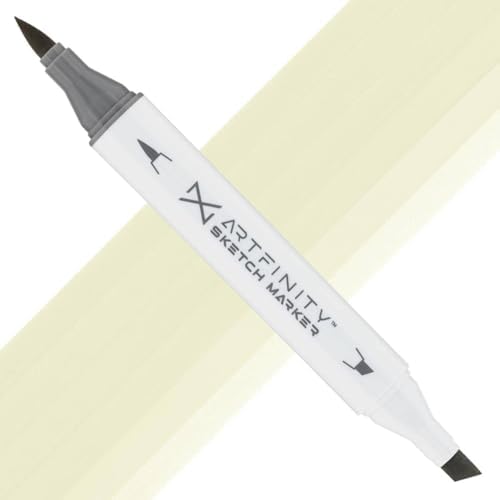 Artfinity Sketch Markers - Wax White G8-1, Vibrant, Professional, Dye-Based Alcohol Markers for Artists, Drawing, Travel, & More