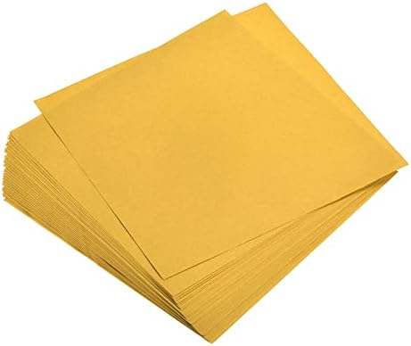MECCANIXITY 50 Sheets Origami Paper Double Sided Yellow 6x6 Inch Square Sheet for Art Craft Project, Beginners, Gifts Decor