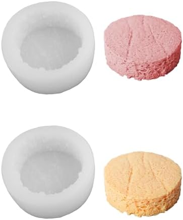 Round Bread Silicone Mold, 2 Pieces Artificial Food Shape Candle Molds for Chocolate, Resin, Soap | Fluffy Toast Bread Fondant Molds for Baby Shower & Birthday Party DIY Crafts‌(Round Bread)
