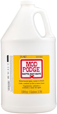 Mod Podge CS11304 Waterbase Sealer, Glue and Finish, 128 oz, Matte