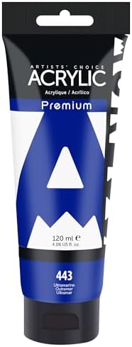 AUREUO Ultramarine Acrylic Paint, 4 Fl Oz / 120ml Single Tube, Rich Pigment Art Craft Paints for Canvas, Rocks, Wood, Ceramic, Fabric - Art Supplies for Beginners, Professionals, Artists