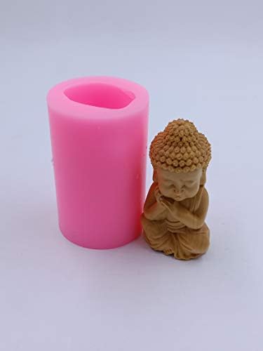 3D Buddha Mould Cute Buddha Candle Mold for Candle Maker Resin Mold Wax Mould Wax Melt Molds Epoxy Resin Mould Craft Art Silicone Soap Mold Craft Molds DIY Handmade Soap Molds