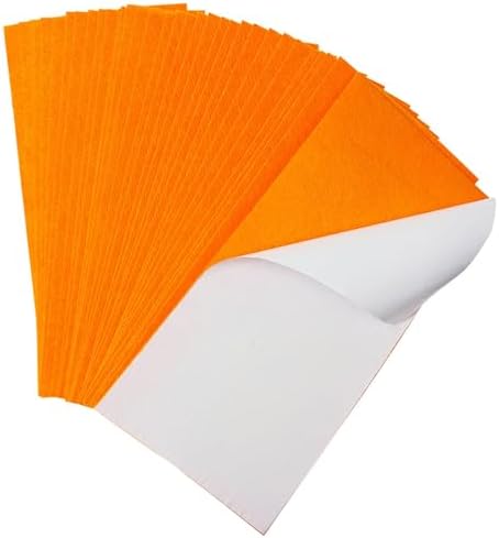 Jtnohx Self Adhesive Felt Sheets Adhesive Backed Felt Fabric Orange 33Pcs
