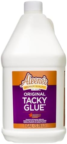 Aleene's Original Tacky Glue, All Purpose Adhesive, Perfect for Crafts and DIY Projects, Dries Fast and Clear for Large Projects, Refills, 128 fl oz, 1 Gallon