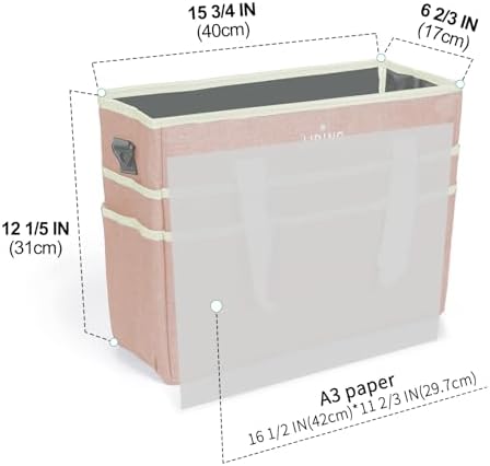 JJRING Craft Organizer Tote Bag Large Art Storage Caddy Beige | With Multiple Pockets For Sewing, Scrapbooking, School, Medical, And Office Supplies