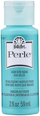 FolkArt Perle Acrylic Craft Paint, Iced Aqua, 2 fl oz