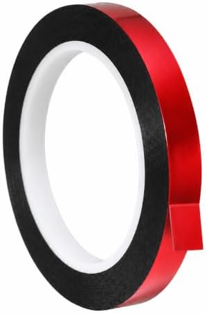 GGR Supplies MMYP-1 Red Metalized Polyester Film Tape, 1/2 Inch x 72 Yds