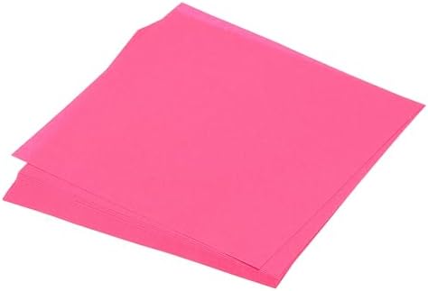 MECCANIXITY 50 Sheet Origami Paper Double Sided Fluorescent Pink 3x3 Inch Square Sheet for Art Craft Project, Beginners, Gifts Decor