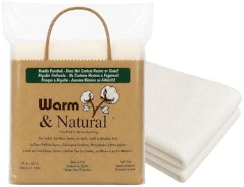 The Warm Company - Warm & Natural Cotton Quilt Batting – Craft Size 34" x 45" – Premium Quilt & Craft Batting for Sewing & Quilting Projects