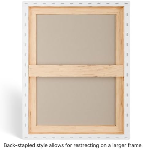 PHOENIX 22x28 Inch 2 Pack Heavy Duty Stretched Canvas - 1 3/4" Thick Large Canvas for Painting - Master Series 15 Oz. Gesso Primed Cotton Archival Canvases for Professional Artists
