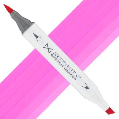Artfinity Sketch Markers - Pink RV1-4, Vibrant, Professional, Dye-Based Alcohol Markers for Artists, Drawing, Travel, & More