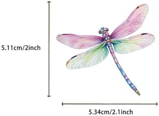 50 Pcs Dragonfly Stickers for Scrapbooking, PET Transparent Decorative Stickers Supplies Journal Stuffers for Adult Card Making Letters DIY (Dragonfly)