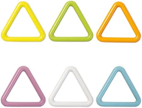 Hilsayum 30PCS Mini Metal Stitch Markers Triangle-Shaped Stitch Markers Multicolor Crochet Markers for Sewing Weaving