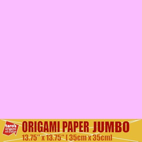 [Taro's Origami Studio] TANT Jumbo 13.75 Inch (35 cm) Double Sided Single Color (Peach) 20 Sheets (All Same Color) for Beginner to Expert (Made in Japan)
